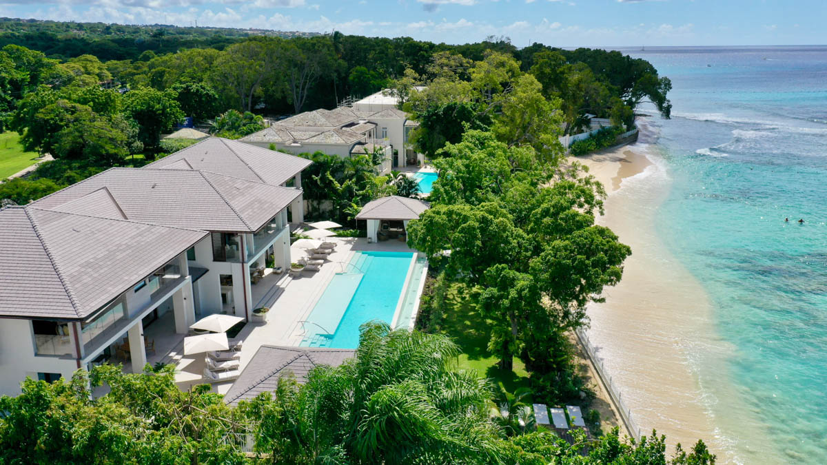 Beachfront home overlooking the Caribbean Sea