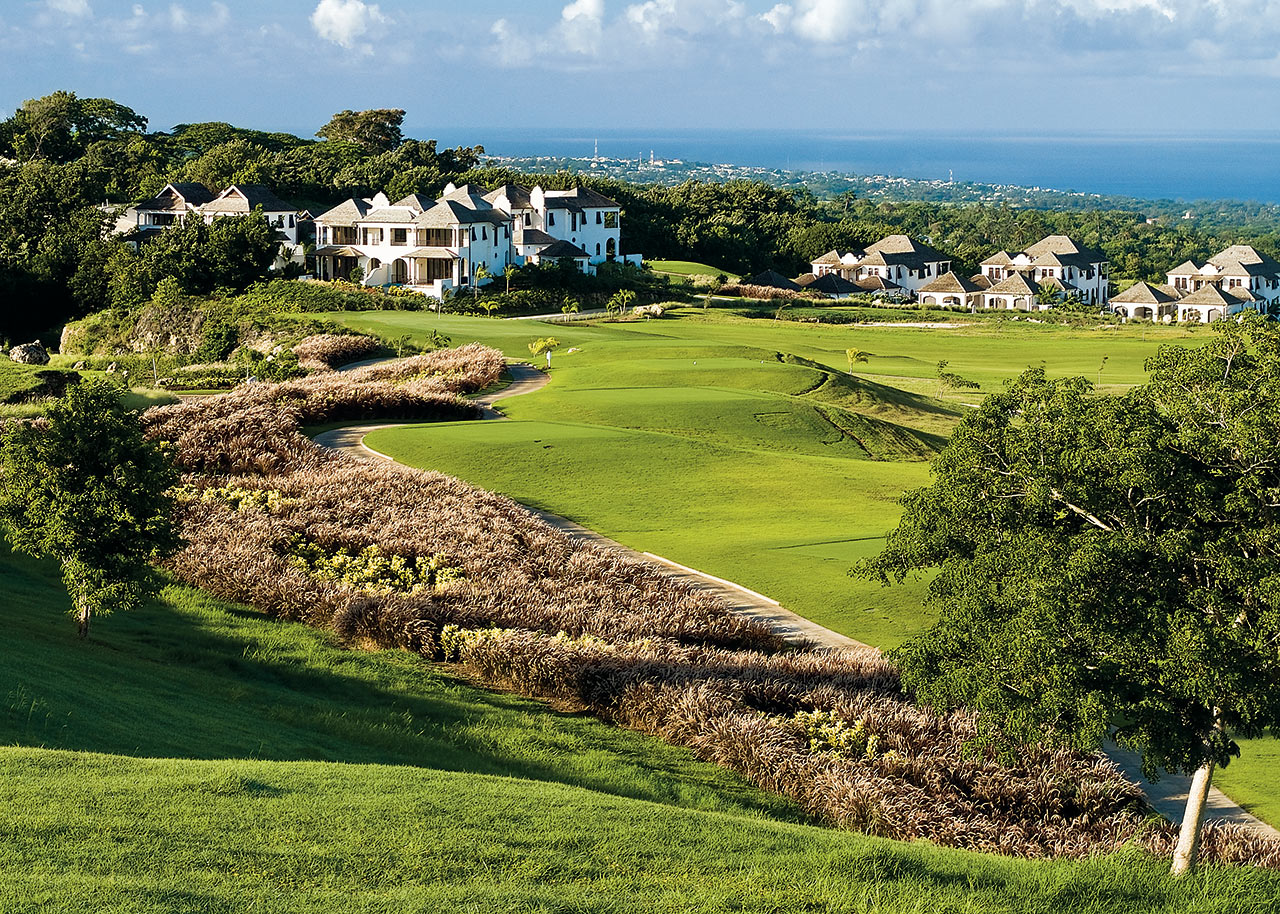 Golf course and landscaped residential surroundings in Barbados